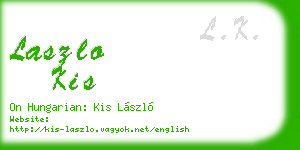 laszlo kis business card